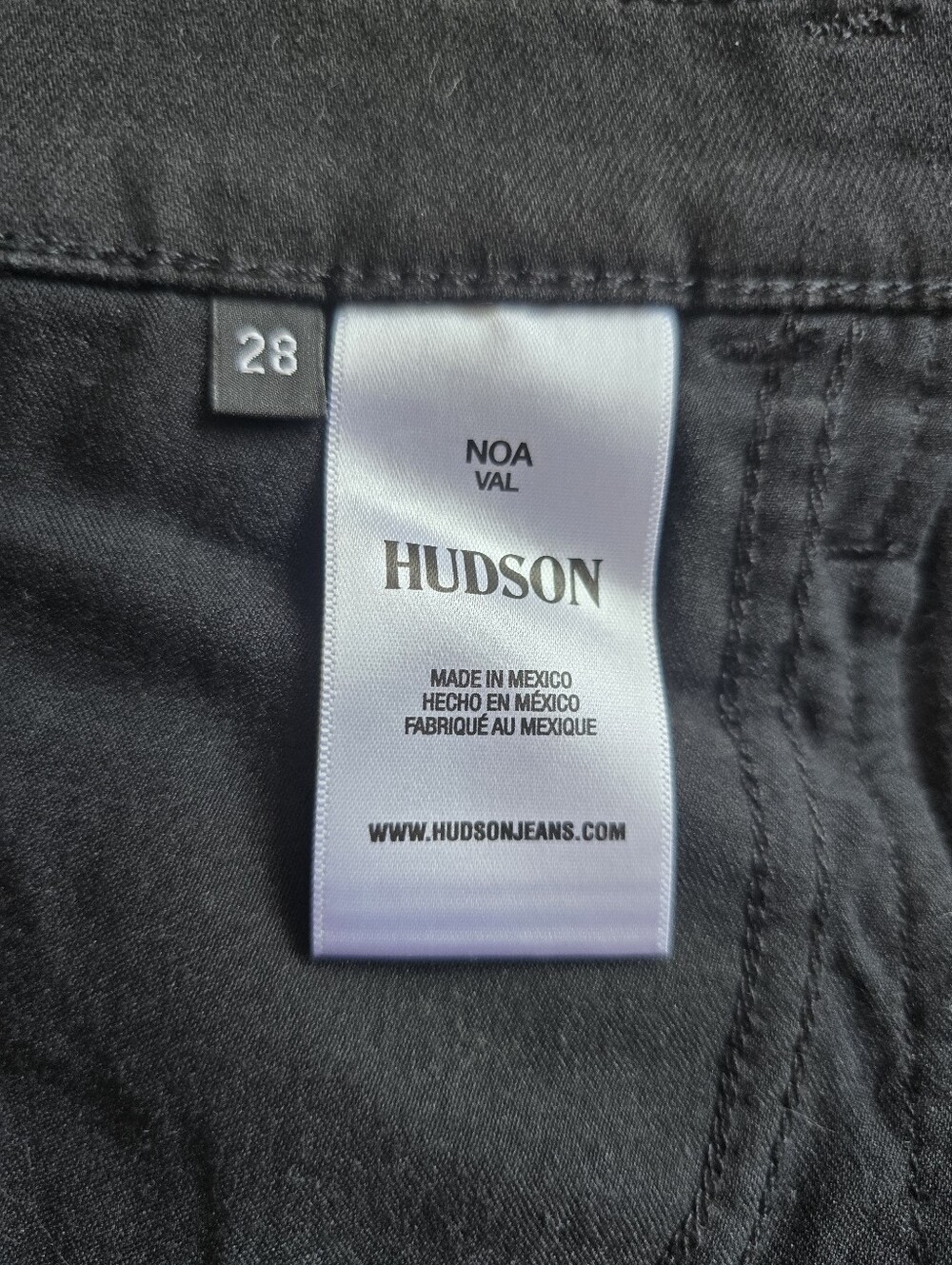 HUDSON Noa High-Rise Straight Crop (Black Denim, Val, Size 28) - Picture 5 of 5